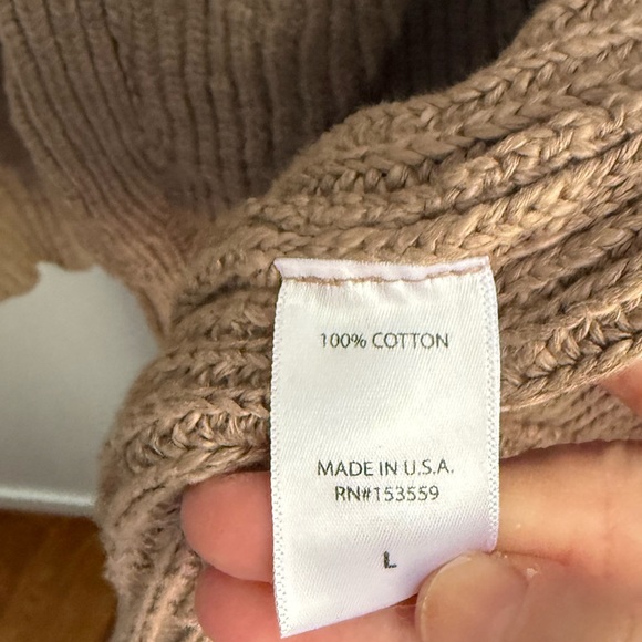 NWT It Is Well L.A. Easy Cardigan in 100% Cotton Warm Taupe Color Size Large - Picture 4 of 7